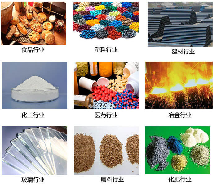  方形振動篩適用行業：食品，塑料，建材，化工，醫藥等行業展示圖 